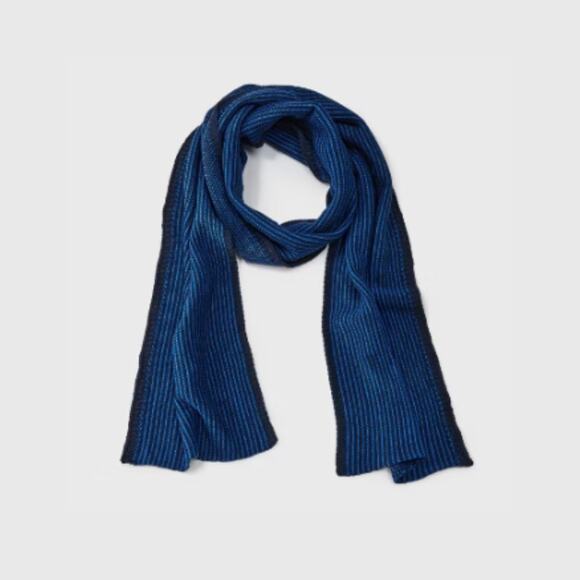 Goodfellow & Co Men's Striped Scarf Warm Winter Navy One Size Fits Most - Picture 1 of 5